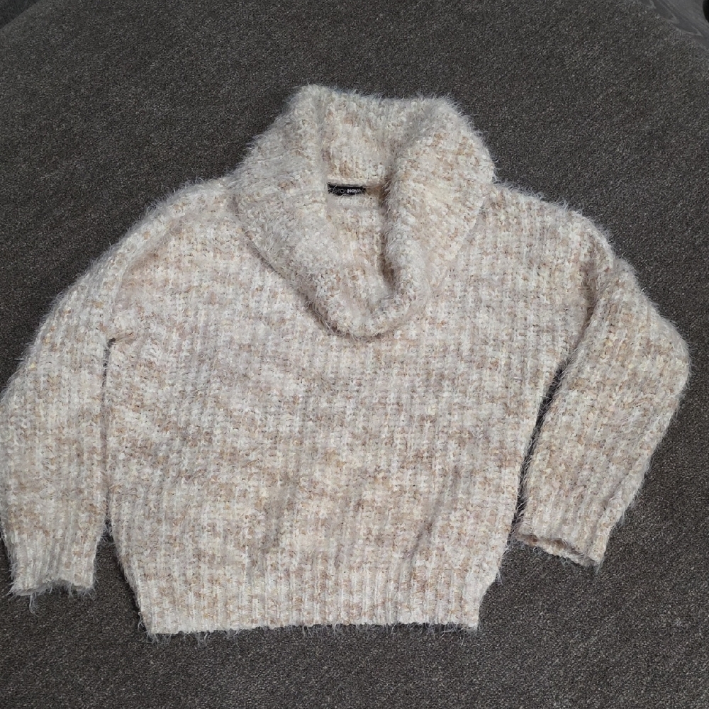Fashion Nova Cream Cowl Neck Sweater Super Fluffy